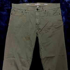 38x30 Goodfellow & Co Forest Green Men’s Total Flex Slim Straight Pants Jeans